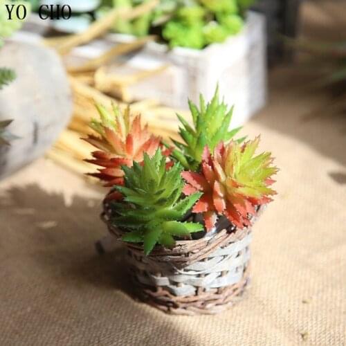 YO CHO High Quality Cosmetic Bonsai Plants Aloe Simulation Meaty Plants Indoor Outdoor Plants For Home Garden Succulent Aloe