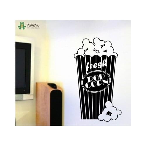 YOYOYU Wall Decal Popcorn Pattern Vinyl Wall Stickers Movie Modern Interior Accessories Decoration Kids Bedroom Decor Home SY760