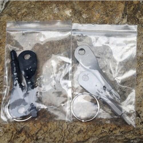 1 Set Stainless Steel Mini EDC Multifunction Screwdriver Key Shape Slotted Screwdrivers Keychain Pocket Repair Tool