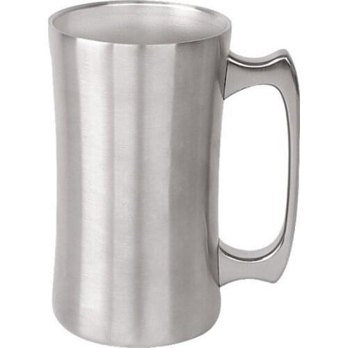 10pcs 20oz stainless steel beer mug with handle double wall vacuum big capacity beer cup for cocktail tea coffee W9926