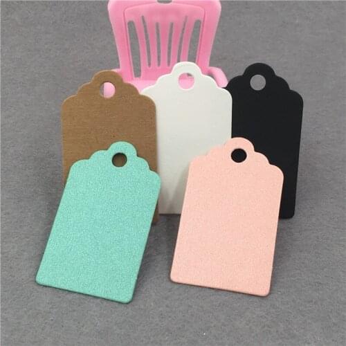 100Pcs/Lot Handmade 5x3cm Kraft Paper Card Tag For Birthday Engagement Party Cookies Cake Clothes Recycle Gift Price Label Tag