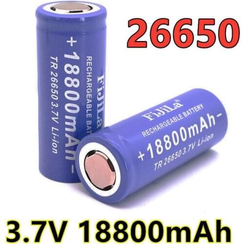 2021 New 3.7V 26650 Battery 18800mAh Li-ion Rechargeable Battery For LED Flashlight Torch Li-ion Battery accumulator battery