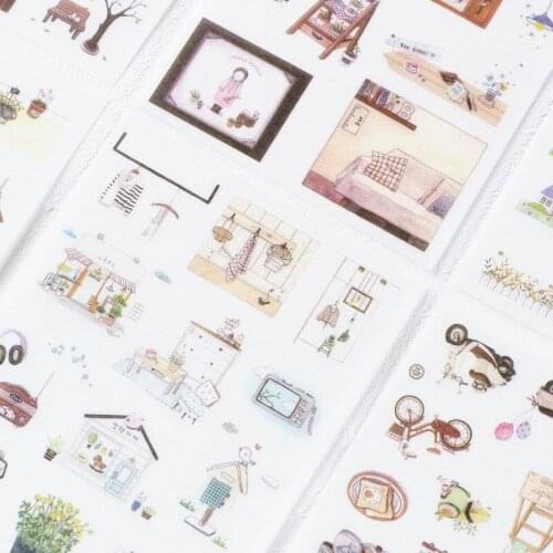 6 Pcs/pack Kawaii Cartoon Stickers Paper Girly Scrapbooking Notebook Stickers Stationery Back To School
