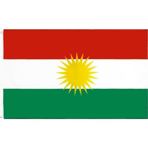 90x150cm Kurdistan Flag Kurdish Polyester Hanging Flag And Bannes 2 Sides Printed Home Flag