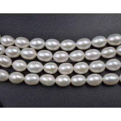 AA Wholesale 7mm white pink purple rice freshwater pearl strand