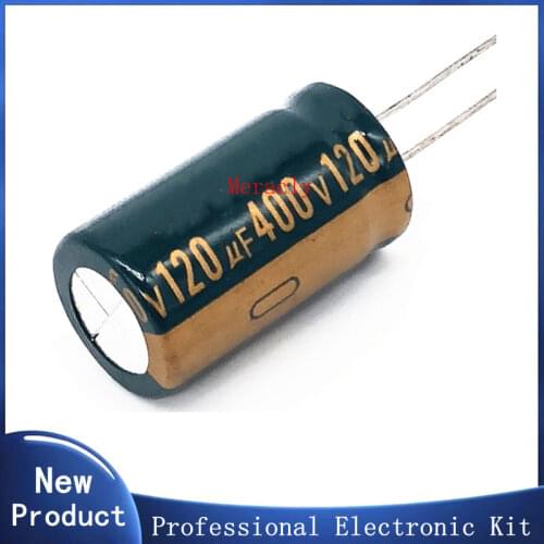 6pcs/lot 400V 120UF high frequency low impedance 400V120UF aluminum electrolytic capacitor size 18*30 20