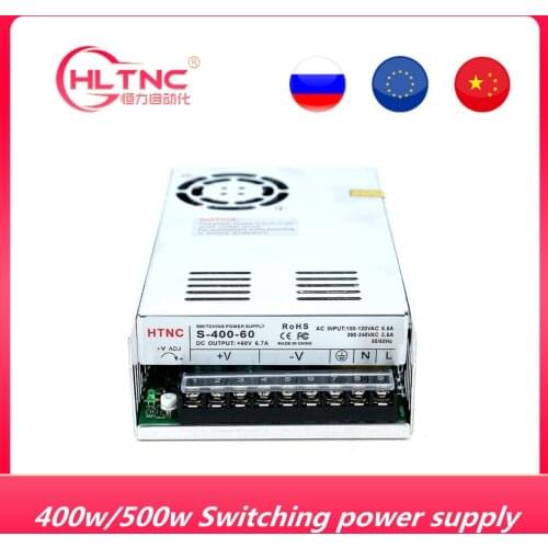 Fast shipment 400W 500w DC 60v 48V 36v AC 110V-220V Single phase Switching power supply for CNC