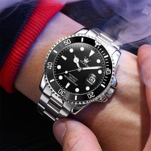 Top Brand Luxury Men Mechanical Wristwatch Waterproof Diver Watch Mens Sport Stainless Steel Business Automatic Watches Reloj