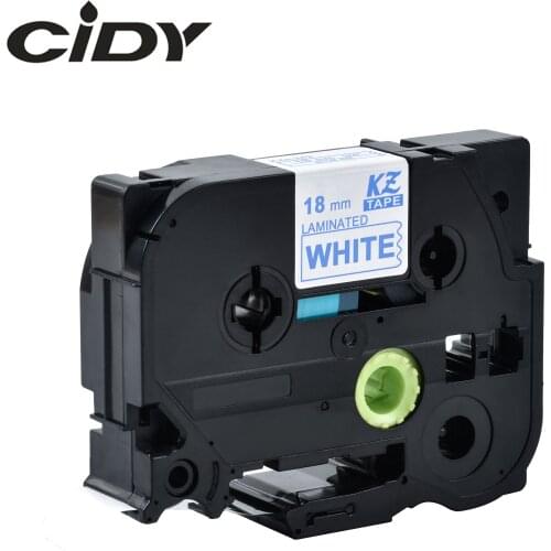 Cidy TZe 243 TZ 243 Tze243 Tz243 20pcs blue on white tze compatible laminated tape for brother label printers