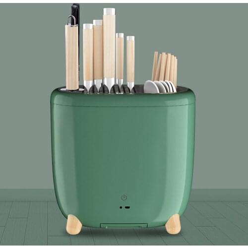 UV Disinfection Knife Holder Storage Rack Chef Knife Set Scissors Meat Knife Block Multi-tool Drainer Kitchen Tableware Holder