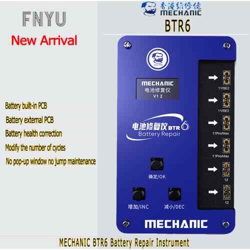 Battery Repair Instrument MECHANIC BTR6 For IP 11 12 PRO MAX External Built-in PCB Battery Encryption Cell Correction Tool
