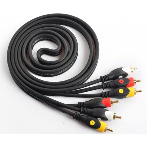 3 RCA TO 3RCA Male To Male Composite AV Plug Audio Video M/M Cable 1.5M-20M