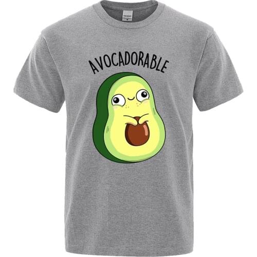 Cute Avocado Cartoons Printing Mens T Shirts Loose Comfortable Tops Crewneck Oversized T-shirt Mens Casual Summer Tee Shirts
