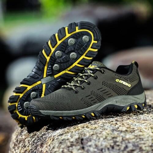 Men Hiking Shoes High Quality Sneakers Breathable Hunting Boots Waterproof Mens Mountain Climbing Boots Men Outdoor Sport Shoes