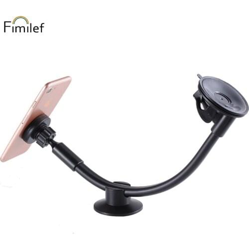 Fimilef 2018 New Universal Windshield Dashboard Car Mount Holder Long Arm Phone Cradle Extra Base Stand For Iphone Etc Phones