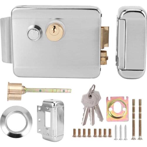 DC12V Single Headed Electric Control Door Lock Anti-Theft Security Door Access Control Lock for Home Totel