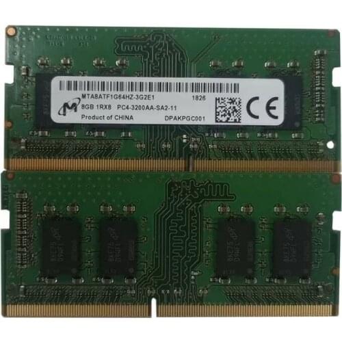 Micron memoria DDR4 8GB 3200MHz RAMS 8GB 1RX8 PC4-3200AA-SA2-11 260PIN 1.2V ram DDR4 3200 8GB Laptop memory use for notebook