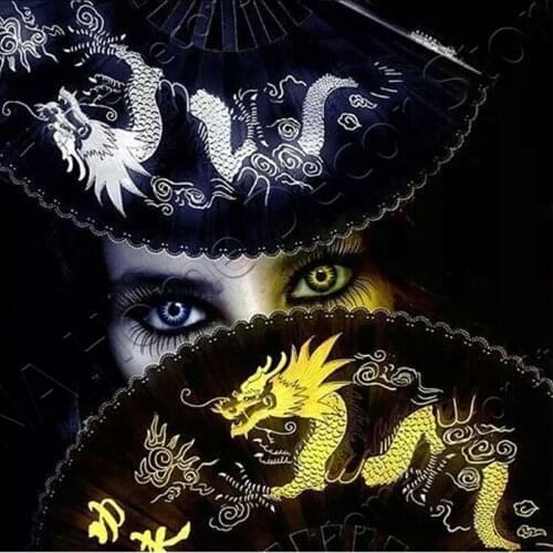 RM0018 DIY Mystery Of Woman Diamond Embroidery Round Full Rhinestone Cross Stitch Diamond Painting wedding decoration