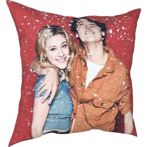 Cole Sprouse & Lili Reinhart Pillow Case Cover Pillowcase 45X45 Silk Pillow Cover Pillow Case Hugging