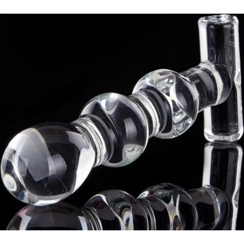 Glass Anal Dildo Butt Plug Anus Dilator Masturbator Anal Beads Adult Sex Toys For Woman G Spot Stimulator Glass Anal Plug