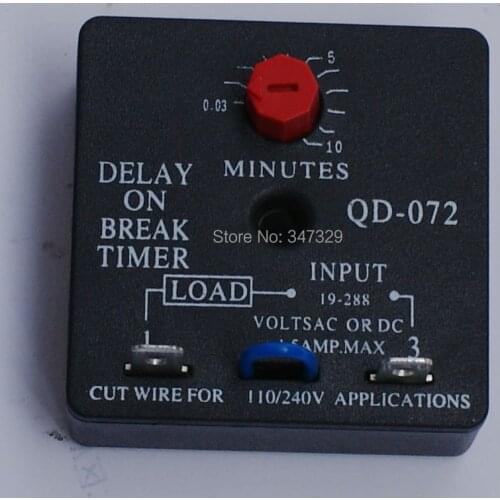 HVAC Timer QD-072 Delay On Break Timer 0.03~10 Minutes Fits ADB-1, TD73, ICM203