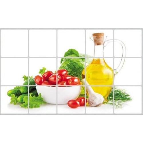 New 1Pc Anti-oil Stain lecythus Kitchen Wall Stickers Decal Home Decor Art Accessories Decorations Gear Items Stuff Products