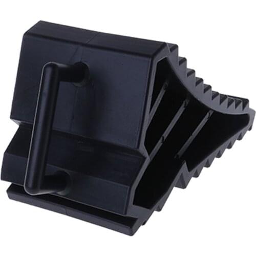 2 Pcs Antislip Vehicle Car Truck Wheel Tire Chock Stop Block Black E7CA