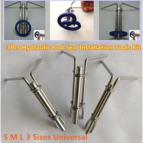 3Pcs Hydraulic Cylinder Piston Rod Seal Up U-cup Installation Tool Boost Controller Gasket Hydraulic Seal Installer Tool