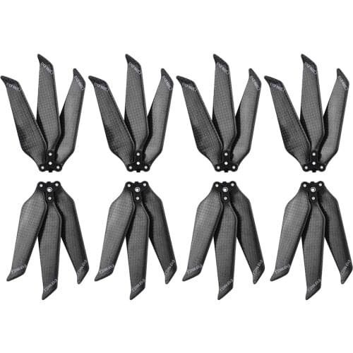 4 Pairs Carbon Fiber Propeller 3 Leaf Paddle for Mavic 2 Pro Zoom Drone 8743F Folding Blade Props Drones Replacement Prop Parts