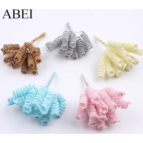 48pcs/lot Artificial Foam Flower Bouquet For Wedding Party Decoration DIY Scrapbook Wreath Garland Handicrafts Fake flowers