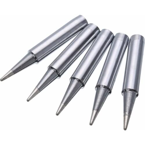 5pcs/set Lead Free Solder Iron Tips Replacement 900M-T-B Solder Iron Tips Head for Welding Soldering Repair Station