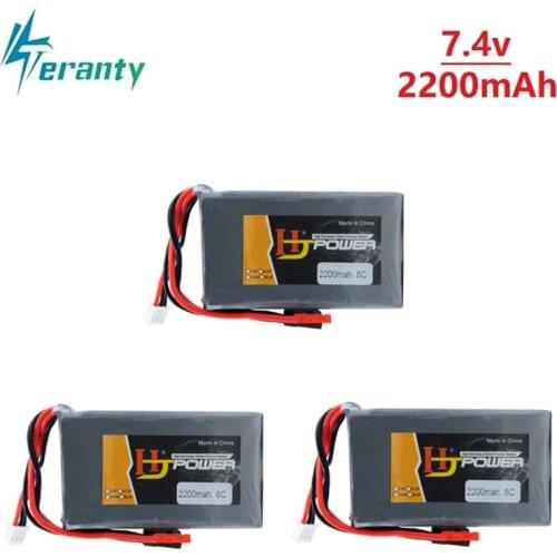 High Power 2200mAh 7.4V 2S 2S1P LiFe Battery Pack for BBL1 Futaba 3P Plug for 14SG 16SZ 18SZ 7.4v Remote Control battery 3Pcs
