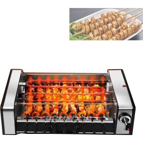 ITOP Electric BBQ Grill Home Smokeless Electric Kebab Machine Korean Electric Baking Tray Automatic Rotation Skewer Grills 220V