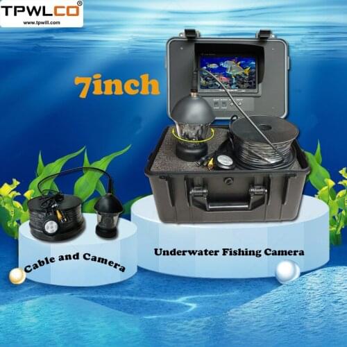 20m 700TVL Ice/Sea/River Fishing Camera With 12pcs LEDS 7" Display 360 degree Rotating Underwater Video Camera DVR Fish Finder