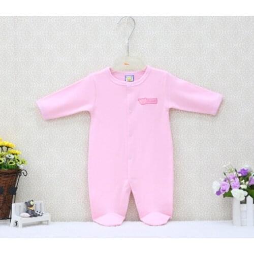 Baby Boys and Girls Spring and autumn Rompers One Piece Clothing for Sleep Newborn Convenient Button Clothes 0-9M toddler suits