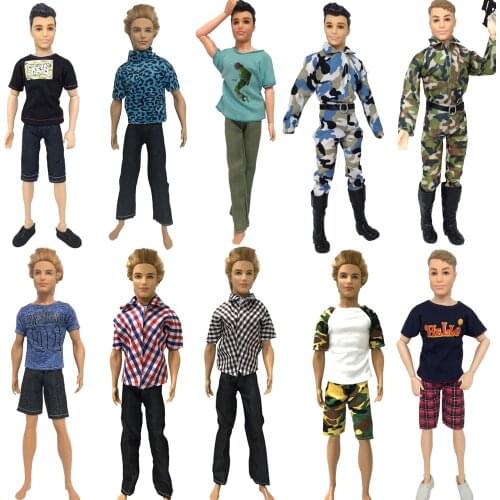 NK 1 Set Doll Prince Clothes Fashion Suit Cool Outfit For KEN Doll Accessories Child Birthday Presents Gift Baby DIY Toys JJ