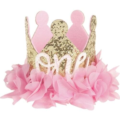 Flower Crown Kids 1st Birthday Party Crown Flower Tiara Headband Boys Girls Party Headwear Hair Bands Party Accessories