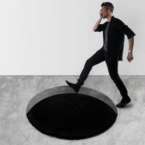 Creative 3D Design Black Hole Carpets For Living Room Bedroom Area Rug Large Size Parlor Antiskid Soft Decor Tapetes Home Carpet