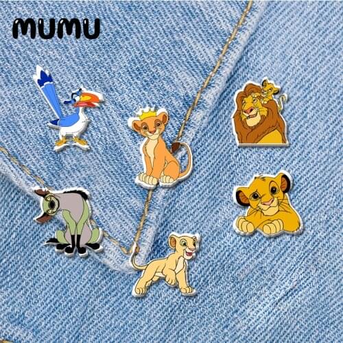 2021 New The Lion King Lapel Pin Simba Acrylic Brooches Handmade Epoxy Jewelry Shirt Bag Badge