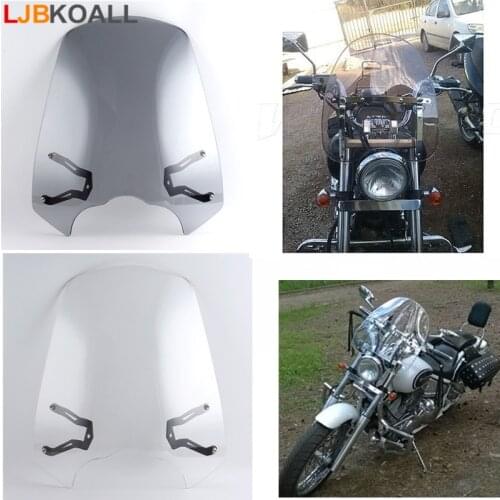 New Motorcycle Motorbike Windshield Windscreen For Kawasaki Vulcan S 650 VN650 With Bracket Mount 2015-2021 2017 2018 2019 2020