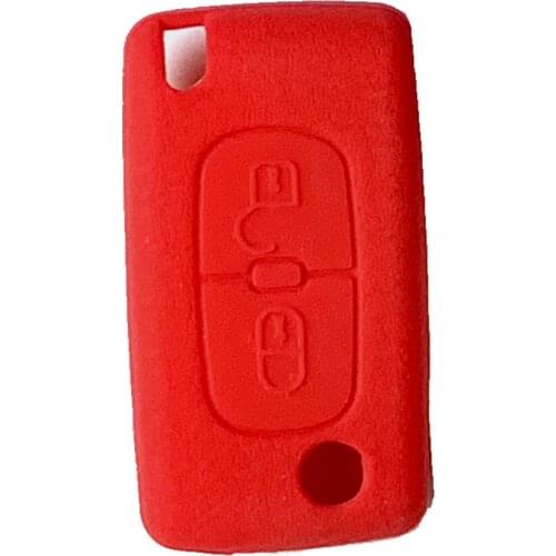 New Silicone Rubber Car Key Cover Case protector Sticker Remote Key Bag Case For Peugeot Series