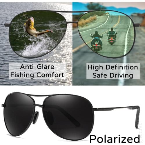 Fashion Sunglasses Men Polarized Driving Sun Glasses Ladies Brand Designer Aviation Metal Retro Pilot Eyewear Women Uv400 Shades