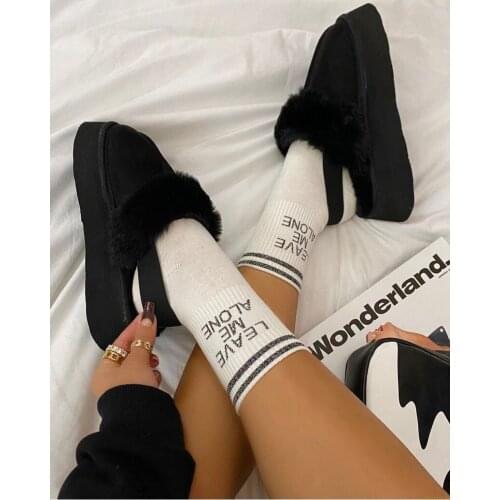 2021 Factory wholesale new winter candy color furry sponge cake thick-soled color sandals plus size womens furry slippers