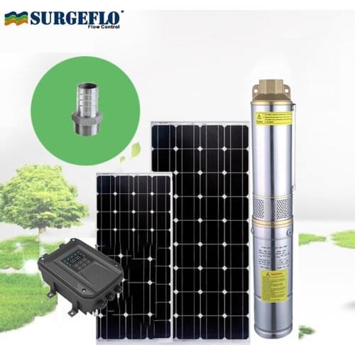 Permanent magnet synchronous motor solar submersible pump china MPPT controller solar water pump submersible borehole solar pump