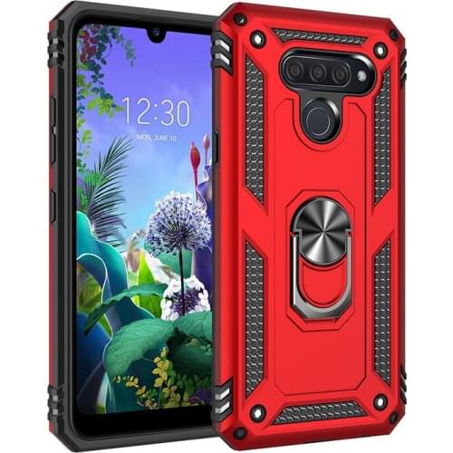Shockproof Case for LG Q60 Case Cover Military Armor Drop Protective Ring Holder Magnet Phone Case Q 60