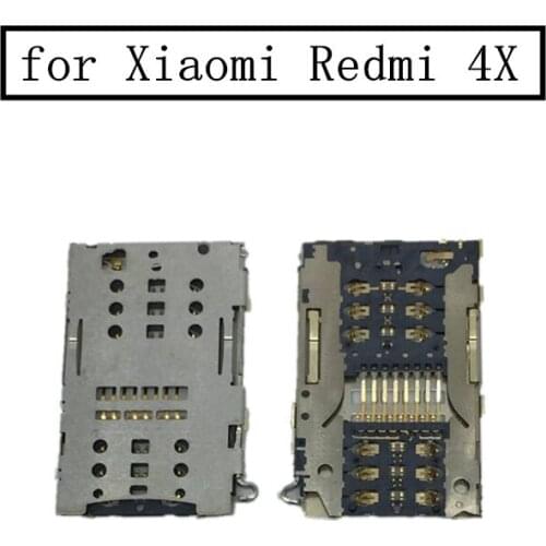 2pcs for Xiaomi Redmi 4X Card Reader SIM Card Slot Reader Connector Socket Holder Tray Replacement Repair Spare Parts Redmi 4X