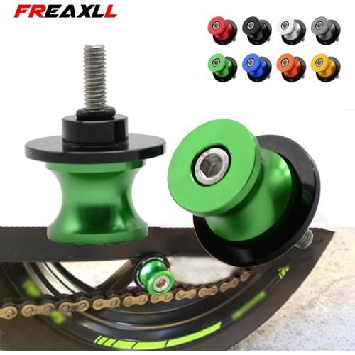 With Z250SL logo For KAWASAKI Z250SL Z250 Z 250 SL 2013 2014 2015 CNC Motorcycle 10MM Stand Screws Moto Swingarm Slider Spools