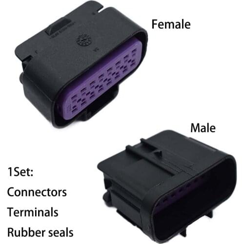 GT Series 16 Pin 15326863 15326868 Female Male Sealed Waterproof Auto Car Wire Connector Automotive Housing Plug For Delphi