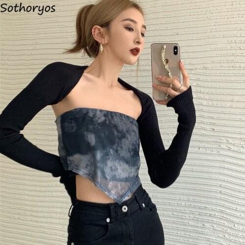 Women Cardigans Solid Knitted Irregular Chic Hot Sweet Designed Hipsters Fashionable Slim Leisure Temperament European Style Ins