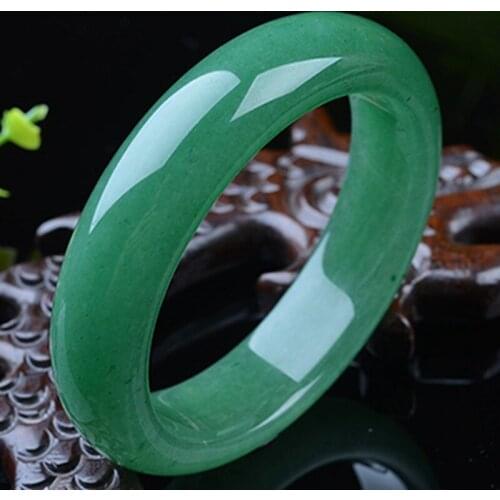 Natural Green Aventurine Bangles For Women Inner Diameter 58-60mm Round Natural Stone Fashion Bracelet Bangle
